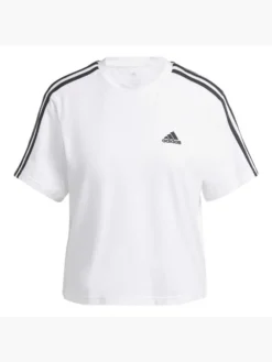 Adidas Essentials 3-Streifen Single Jersey Crop-Top