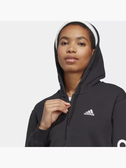 Adidas Essentials Linear French Terry Kapuzenjacke – Bild 2